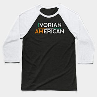 I Am Ivorian American - Ivory Coast and America Pride Baseball T-Shirt